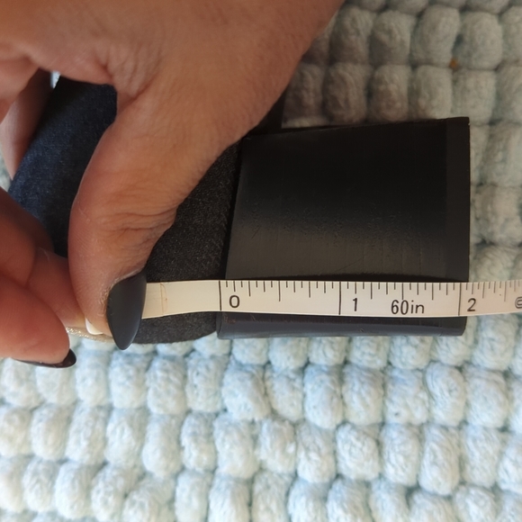 GIORGIO PRANDI | Vintage 90s Dark Gray Fabric Block Heels - Picture 7 of 9